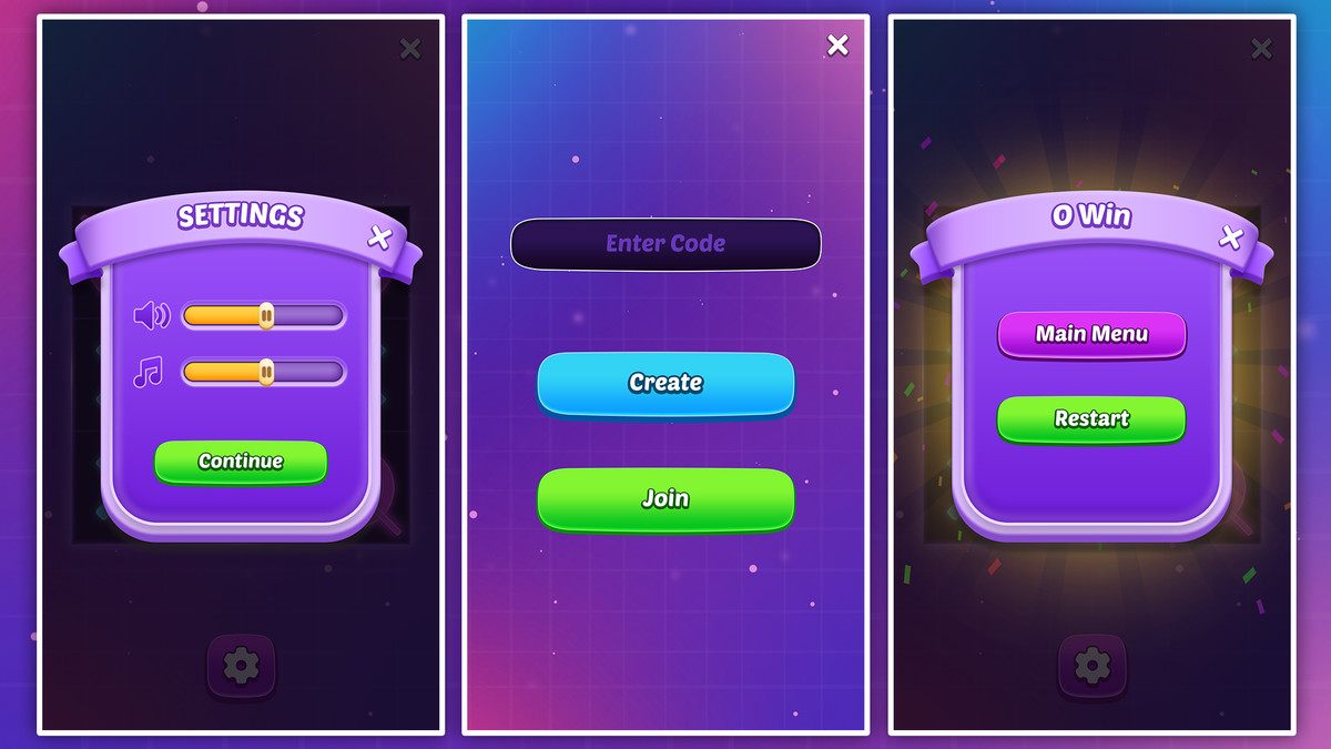 Tic Tac Toe Game UI Kit