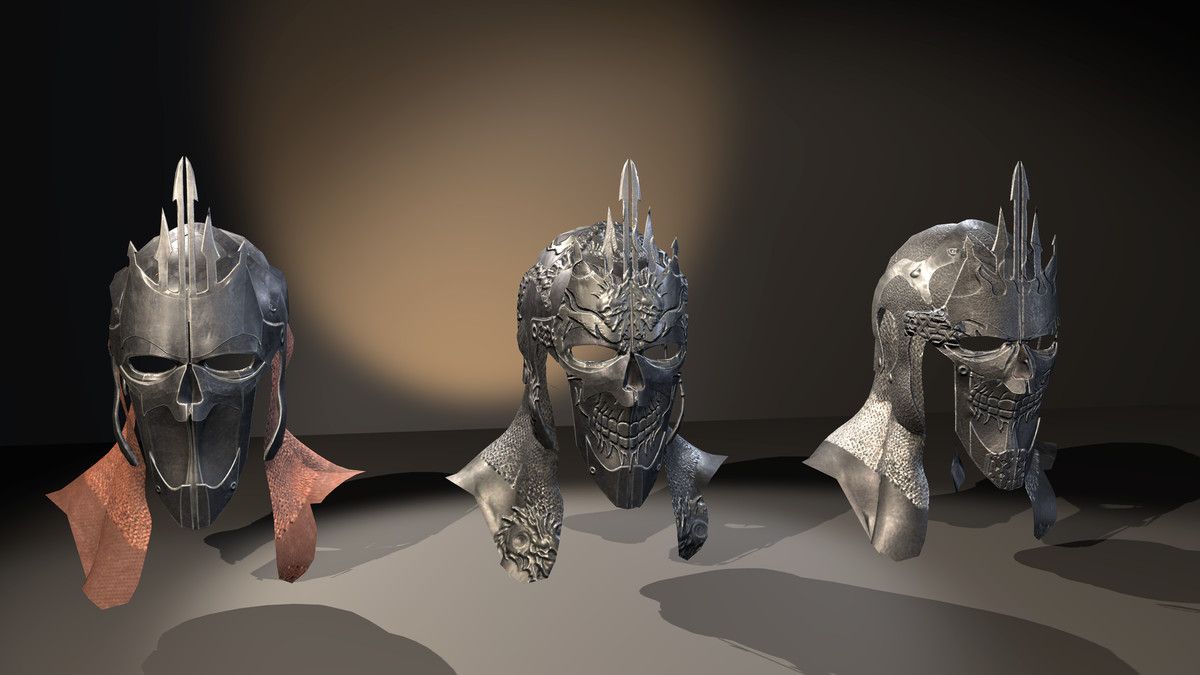 Medieval Fantasy Knights Helmets Pack
