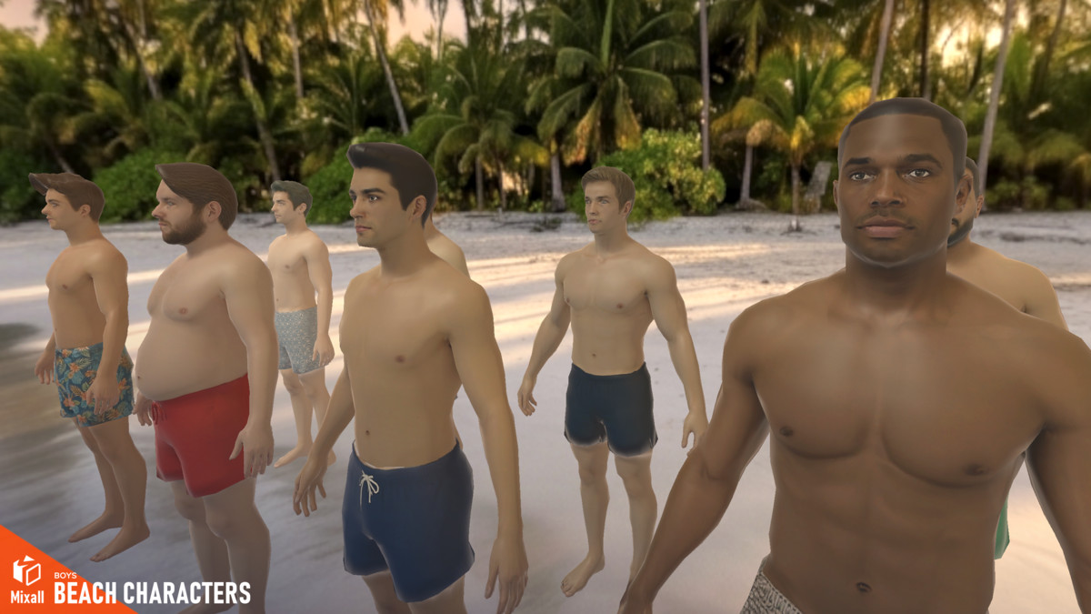 Beach characters - Boys