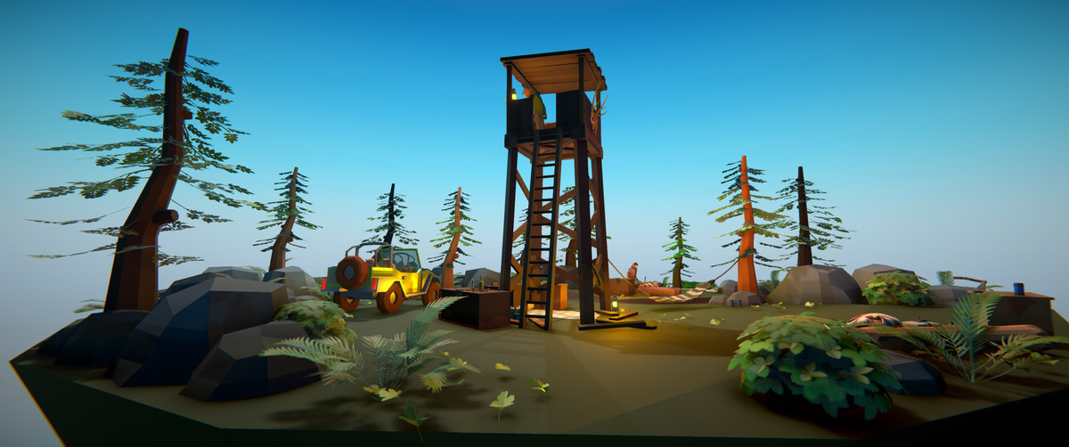 Polygonal Hunters Hideout Spot Asset Package