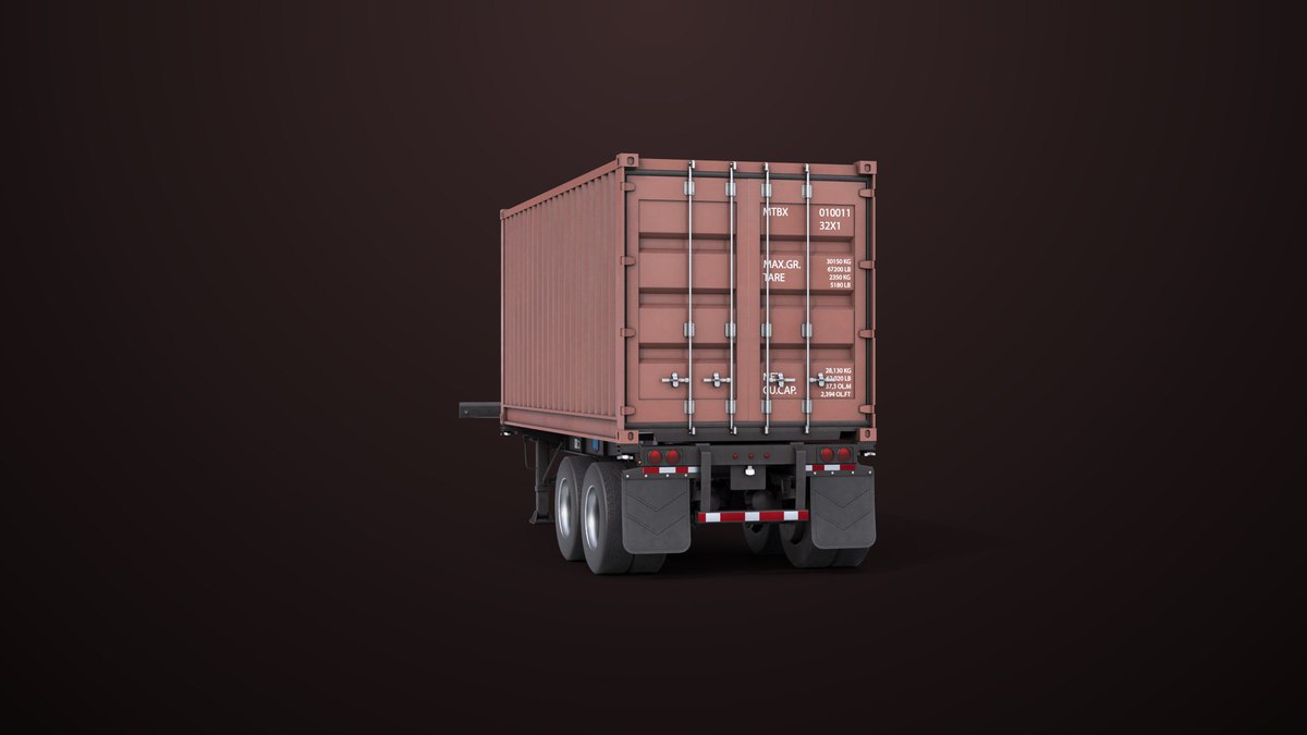 Container Carrier Trailer 03 URP HDRP Textures