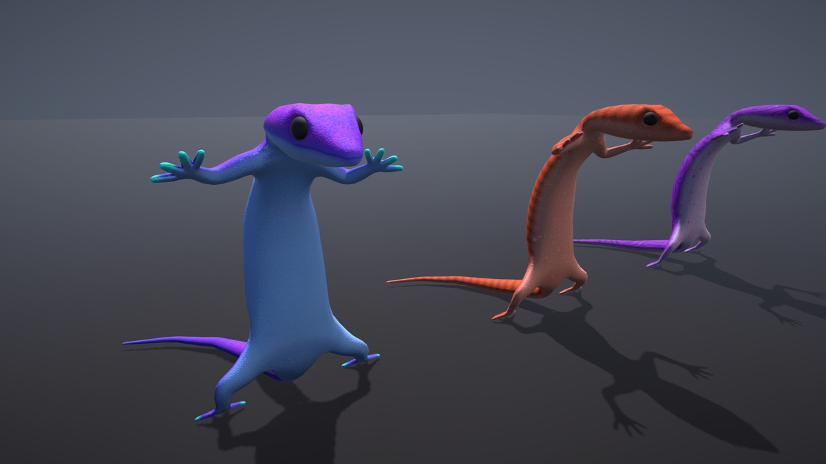 Funny Cute Lizard 3D