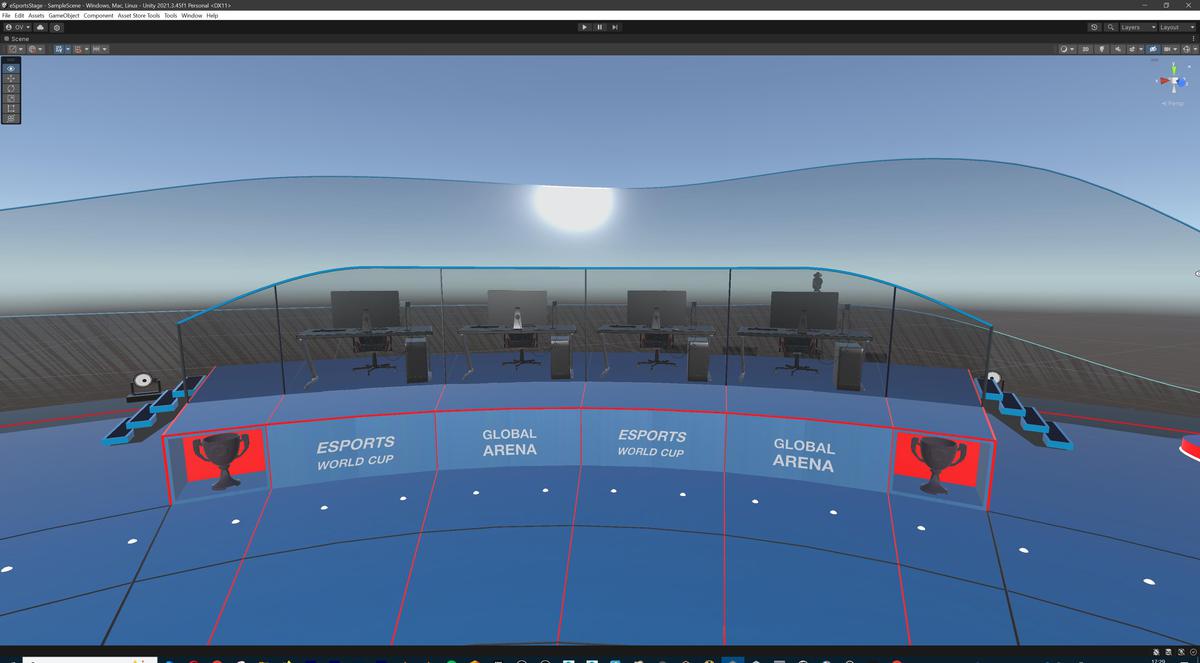 Esports Stage Environment - Futuristic 3d Arena Interior (Gaming Tournament Cup)