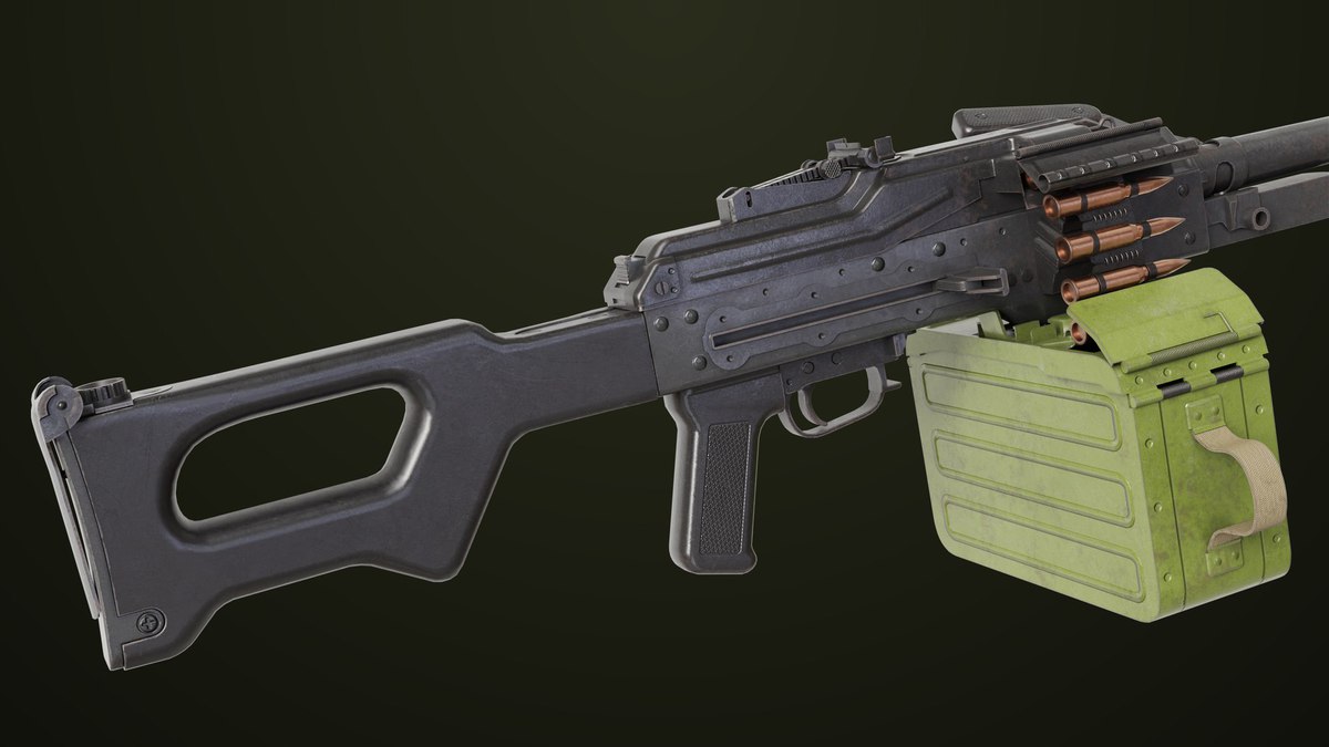 Machine Gun 11 Metal URP HDRP Textures