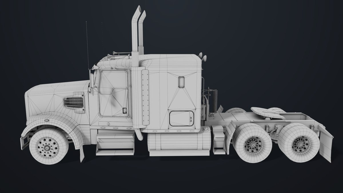 Heavy Truck Chassis 07 Blue and Green URP HDRP Textures