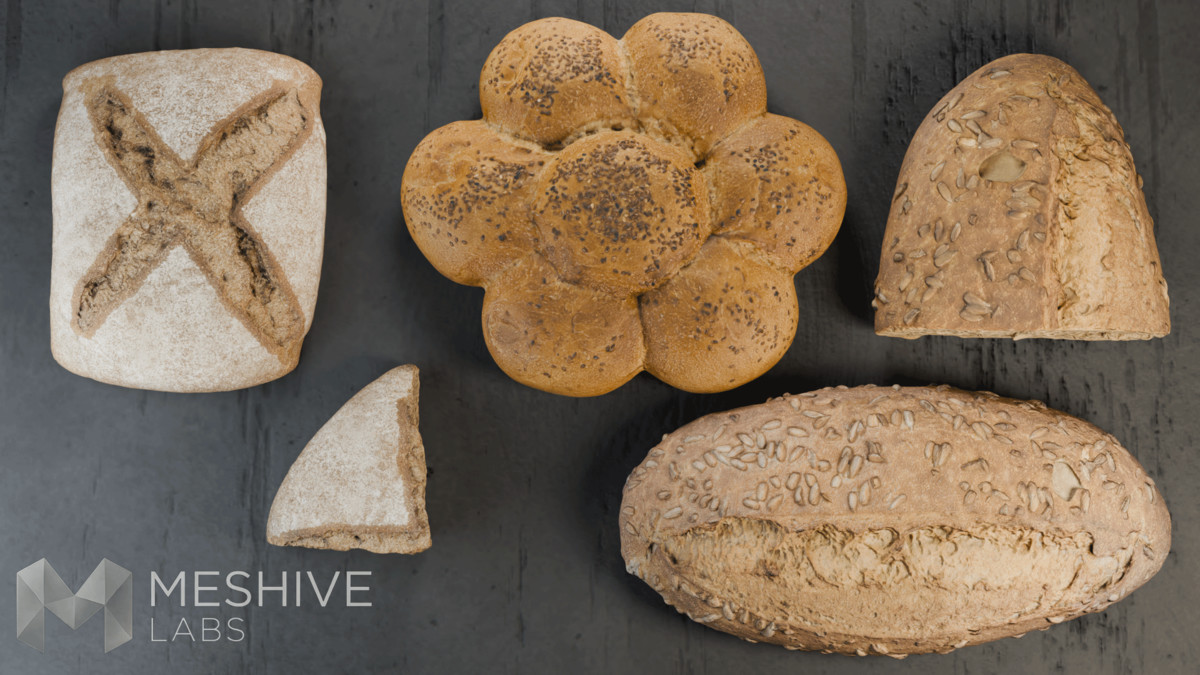 Artisan Bread Pack 5 Photorealistic Props