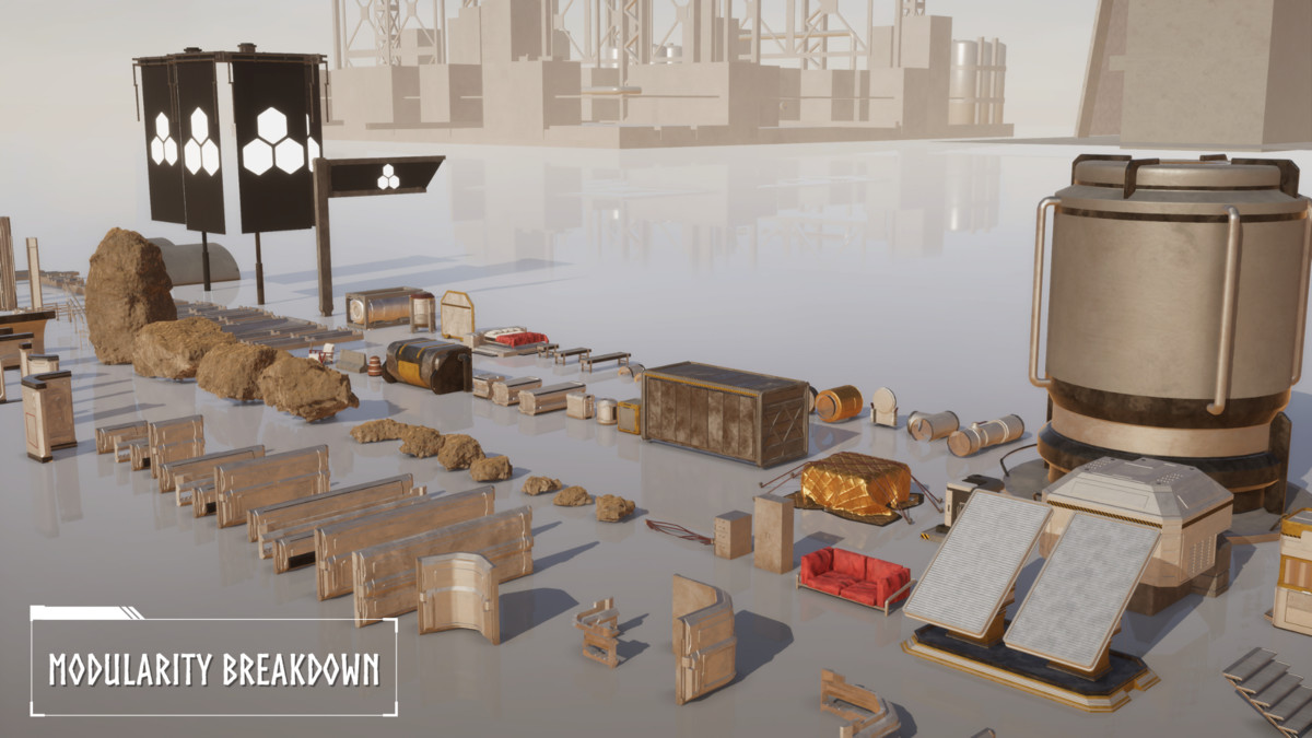 Modular Sci Fi Outpost (Sci Fi Outpost, Sci Fi Base, Sci Fi , Outpost, Base)