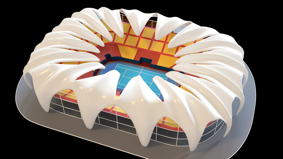 Stylised Sport Stadium Collection - 12 Low Poly Modular 3d Assets