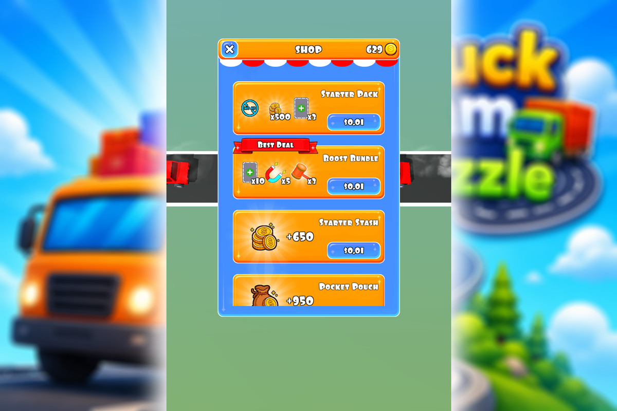 Truck Jam - Complete Mobile Game Template