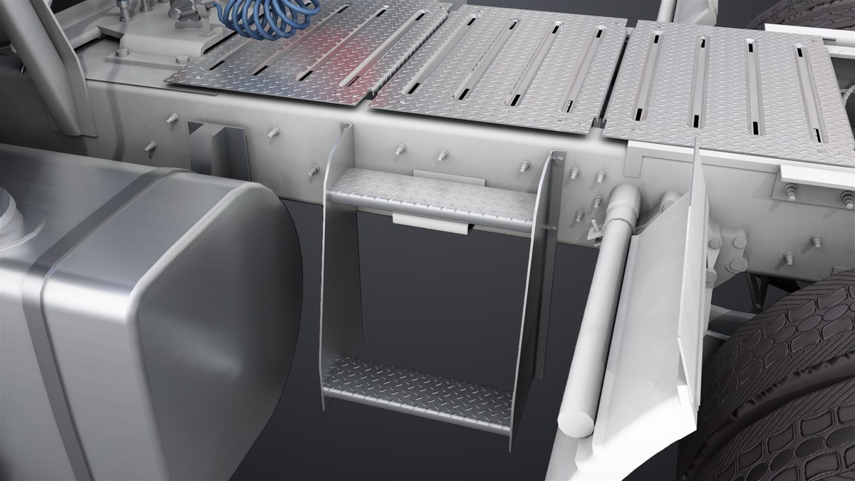 Heavy Truck Chassis 05 Grey Interior URP HDRP Textures