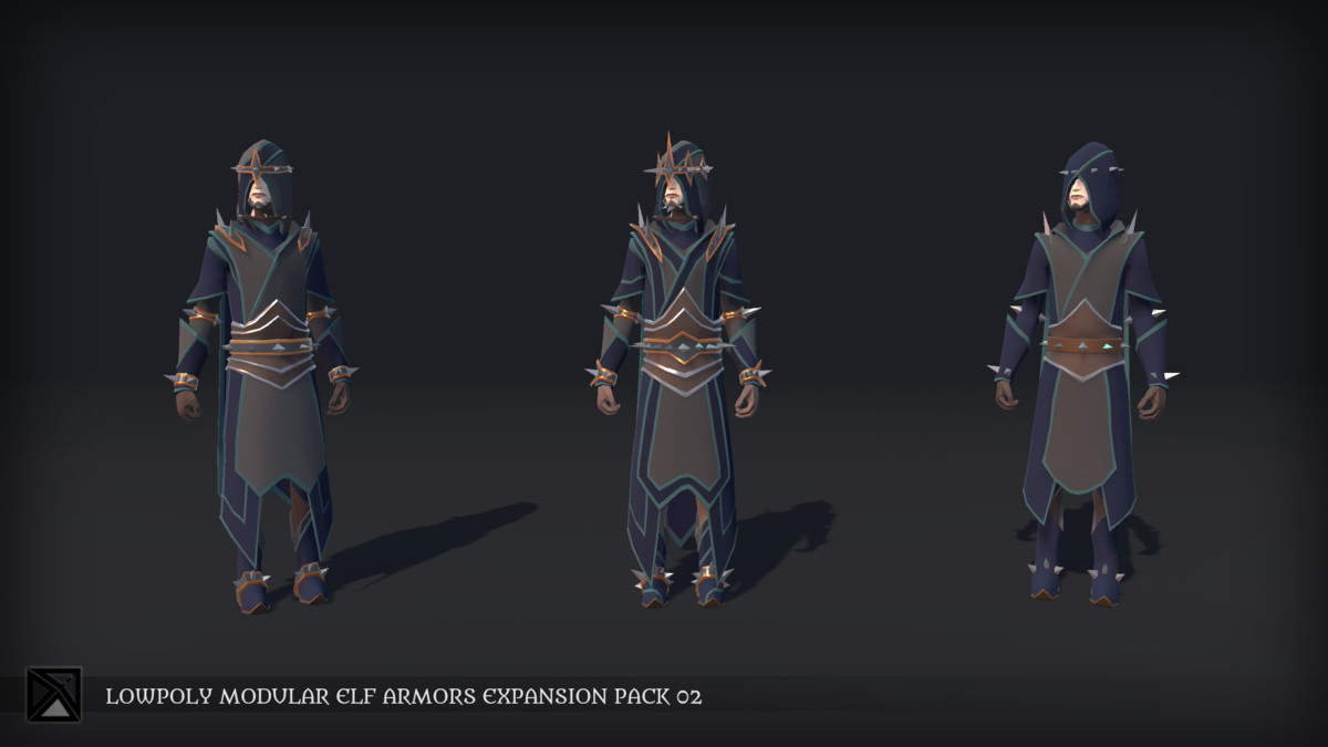 Lowpoly Elves Modular Armors Ex2 - MEDIEVAL FANTASY SERIES