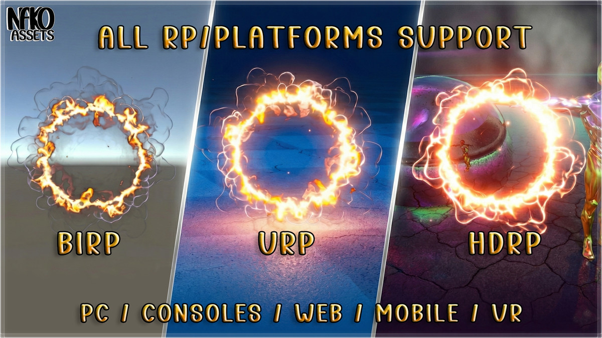 HQ Flipbook VFX (256+ Effects) | Magic, Fire, RPG | URP/HDRP/BIRP