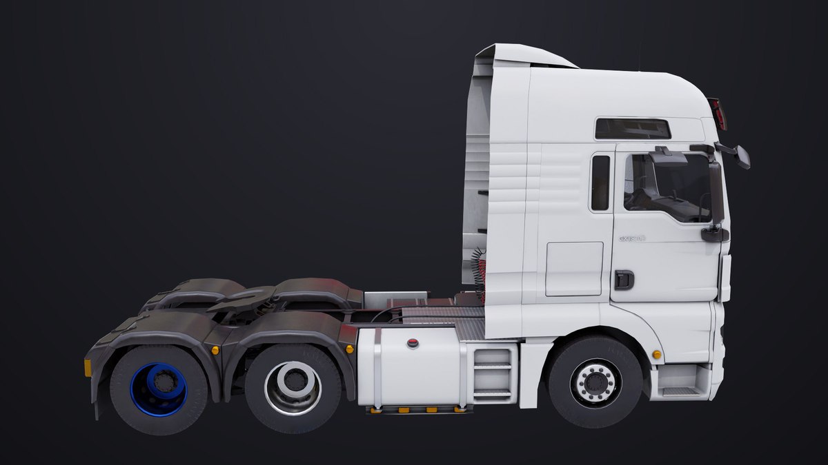 Heavy Truck 04 Chassis White URP HDRP Textures