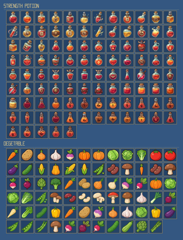 1283 Consumables Icons – Mega RPG Consumables Pack