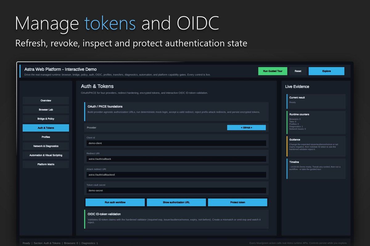 Astra Web Platform - WebView, JS Bridge & OAuth Toolkit