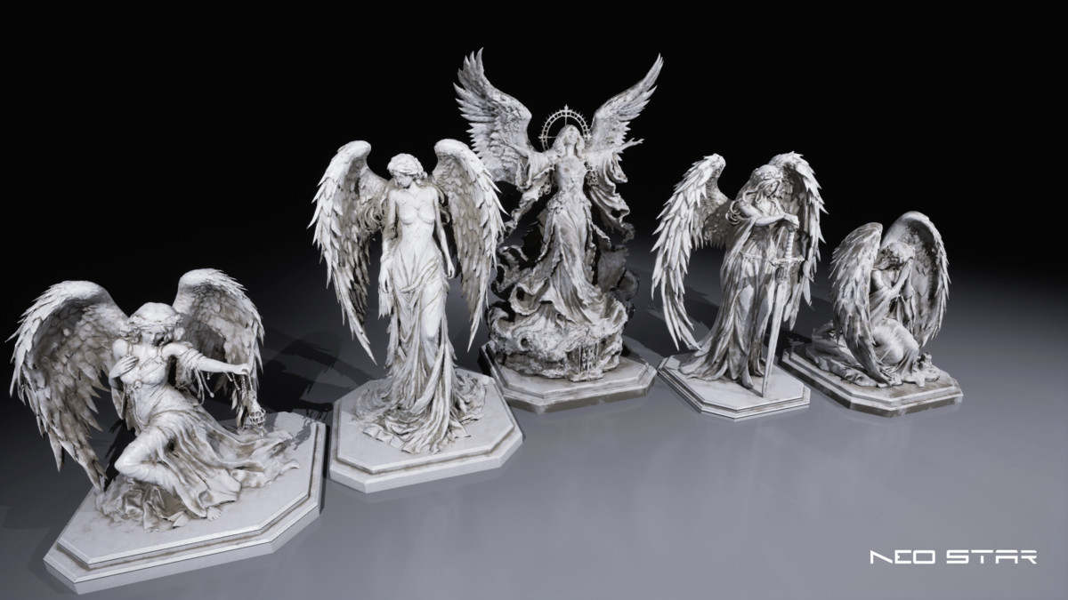 Angel Statues Pack