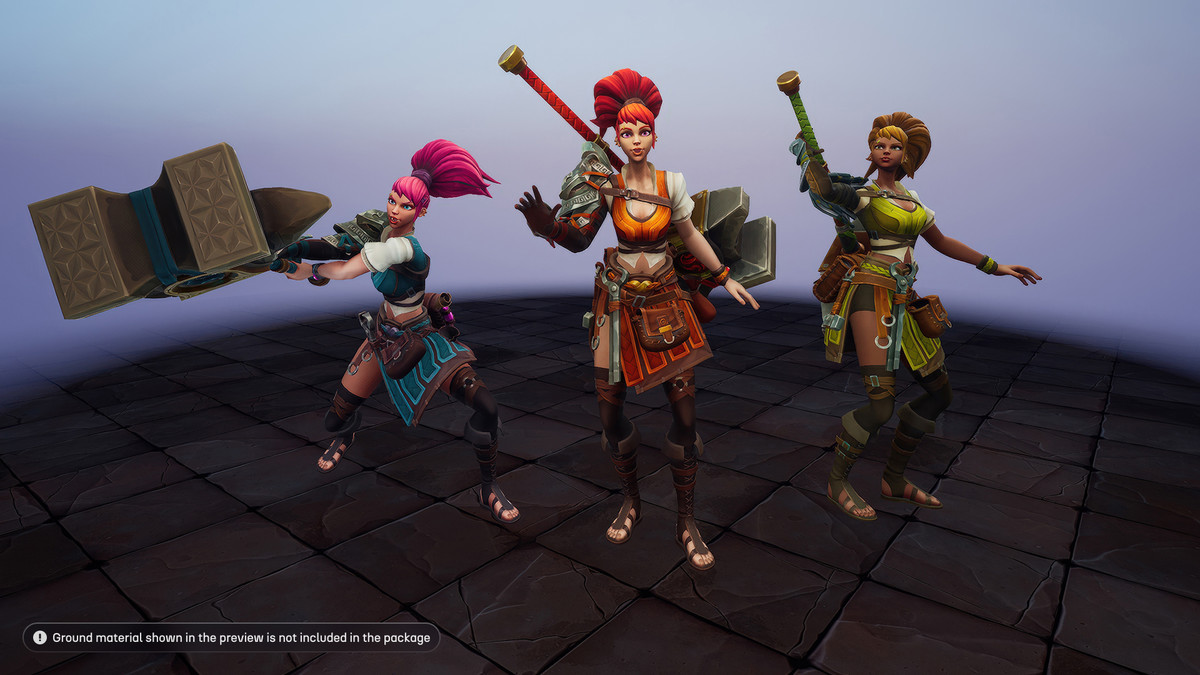 Stylized Blacksmith’s Forge: NPCs & Props Pack