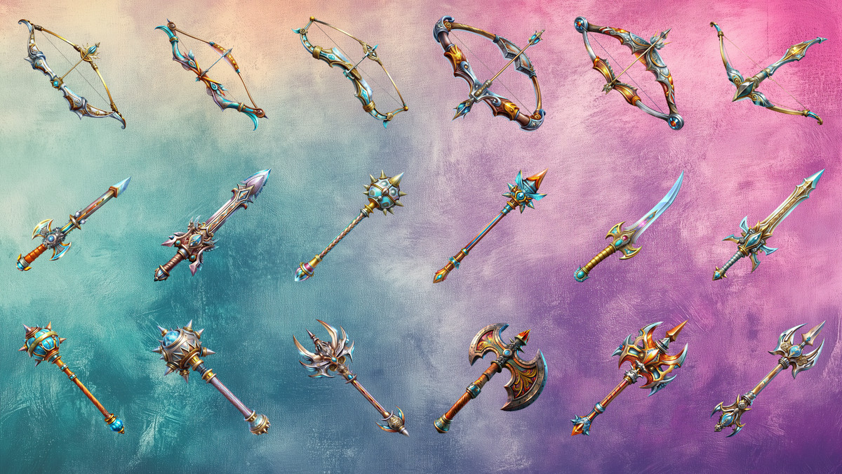 160 Weapon Icons Pack for Video Games - High-Resolution 2D Assets