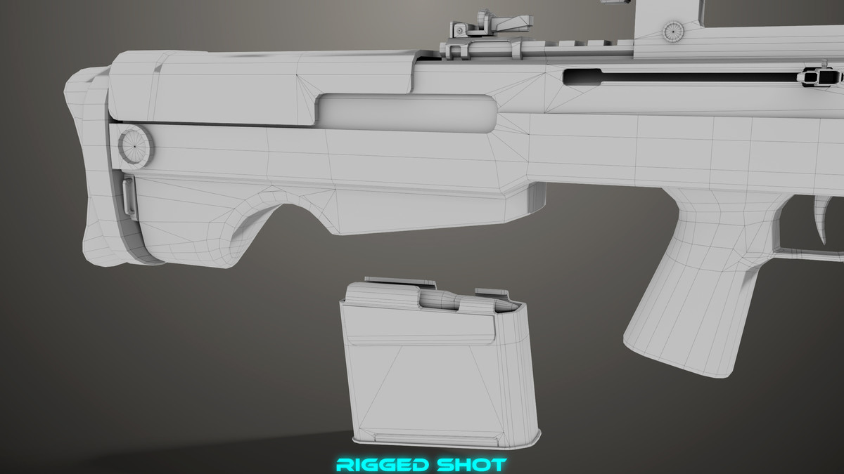 Sniper 05 Black and Sandal Single Mat URP HDRP Textures