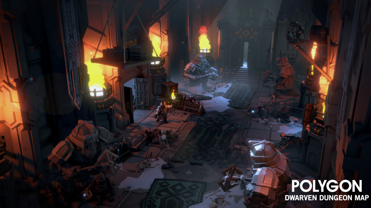 POLYGON - Dwarven Dungeon Map by Synty