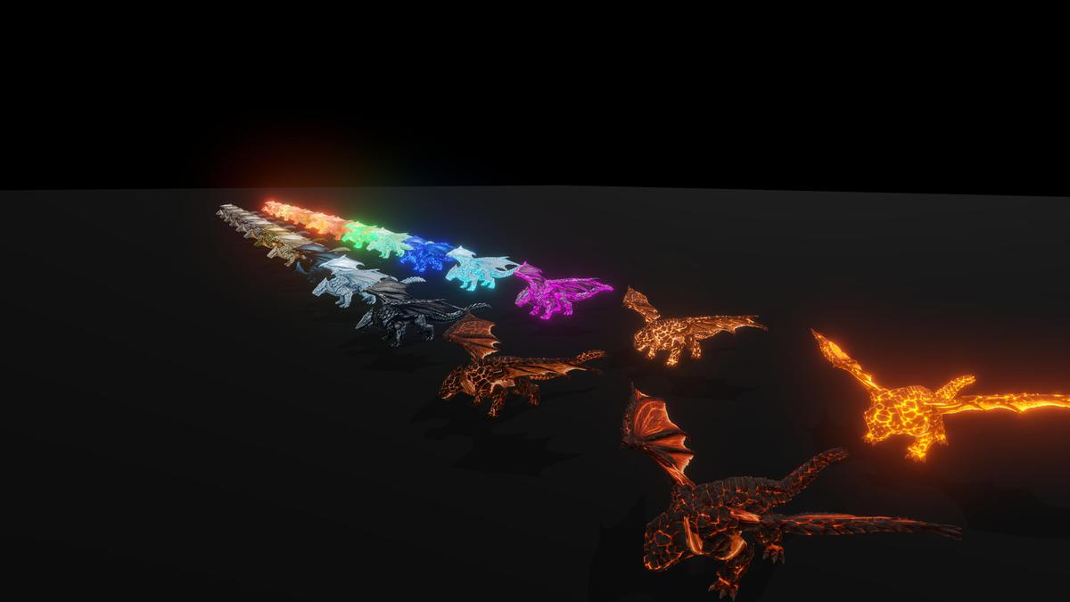 Primal Rocky Dragon - Stylized Rock Dragon Monster