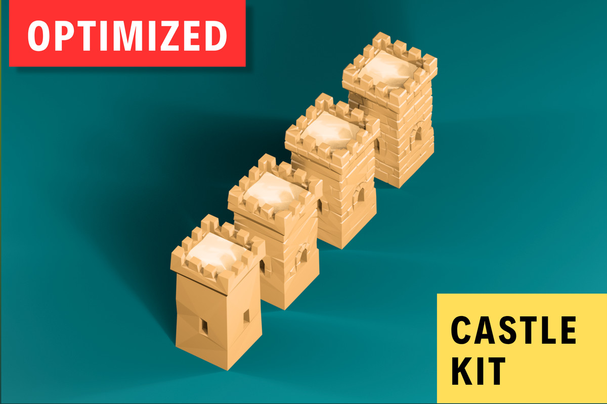 Low Poly Modular Medieval Castle Kit