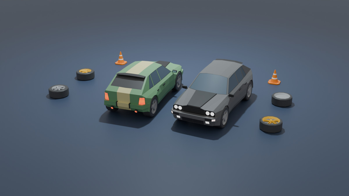 Mobile Optimize-Low Poly Cars