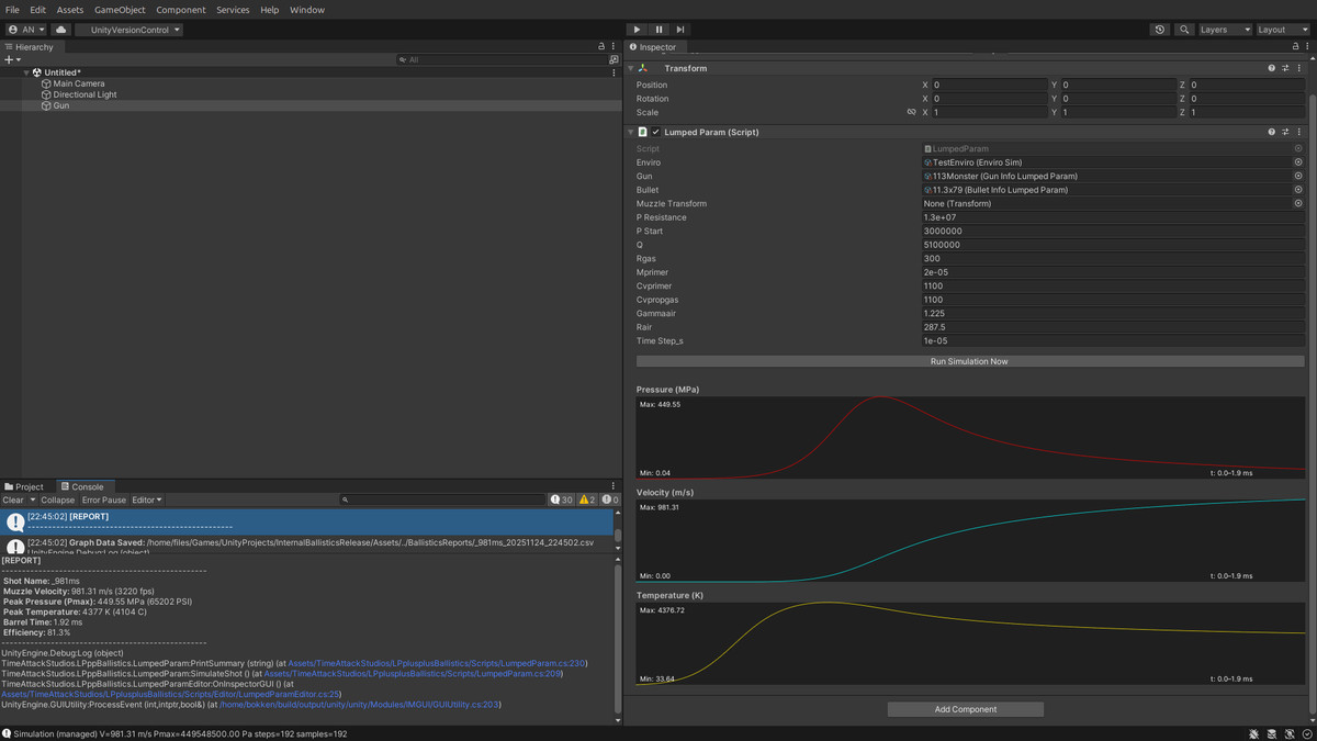 LP++: Realistic Internal Ballistics Solver (Thermodynamics)