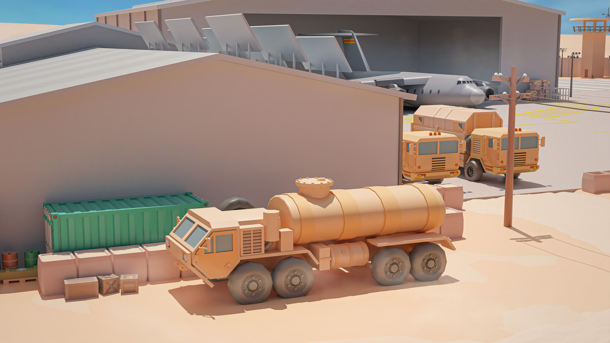 Military Desert - Low Poly 3D Models Pack
