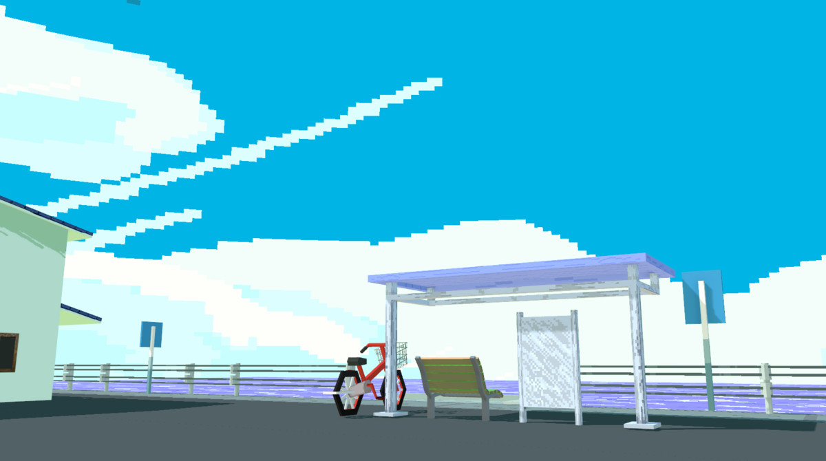 Low Poly Pixel World: Road to Kamakura