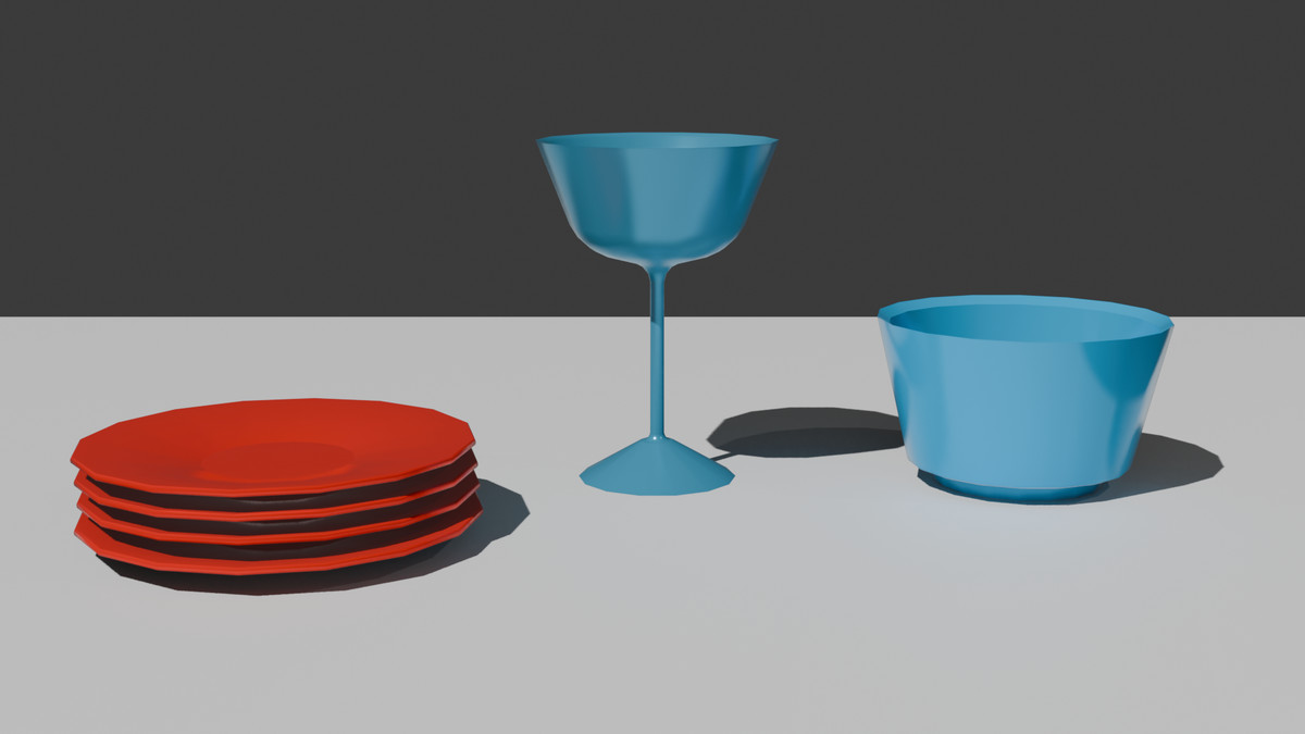 Stylized Low Poly Tableware Pack