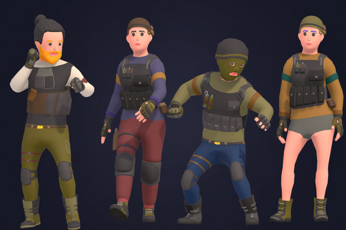 Customizable 3D Military Characters Bundle