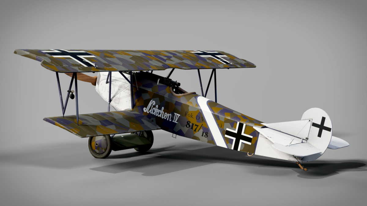 Aircraft Fokker DVII Rigged