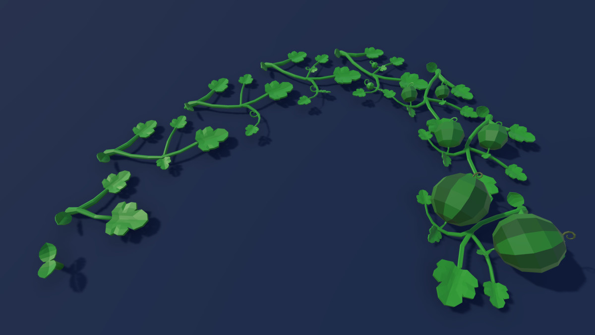 3D Lowpoly Grows Plants
