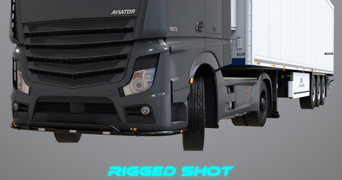 Heavy Truck 03 Refrigerator Trailer Interior URP HDRP Textures