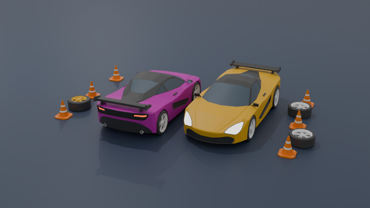Mobile Optimize-Low Poly Vehicles