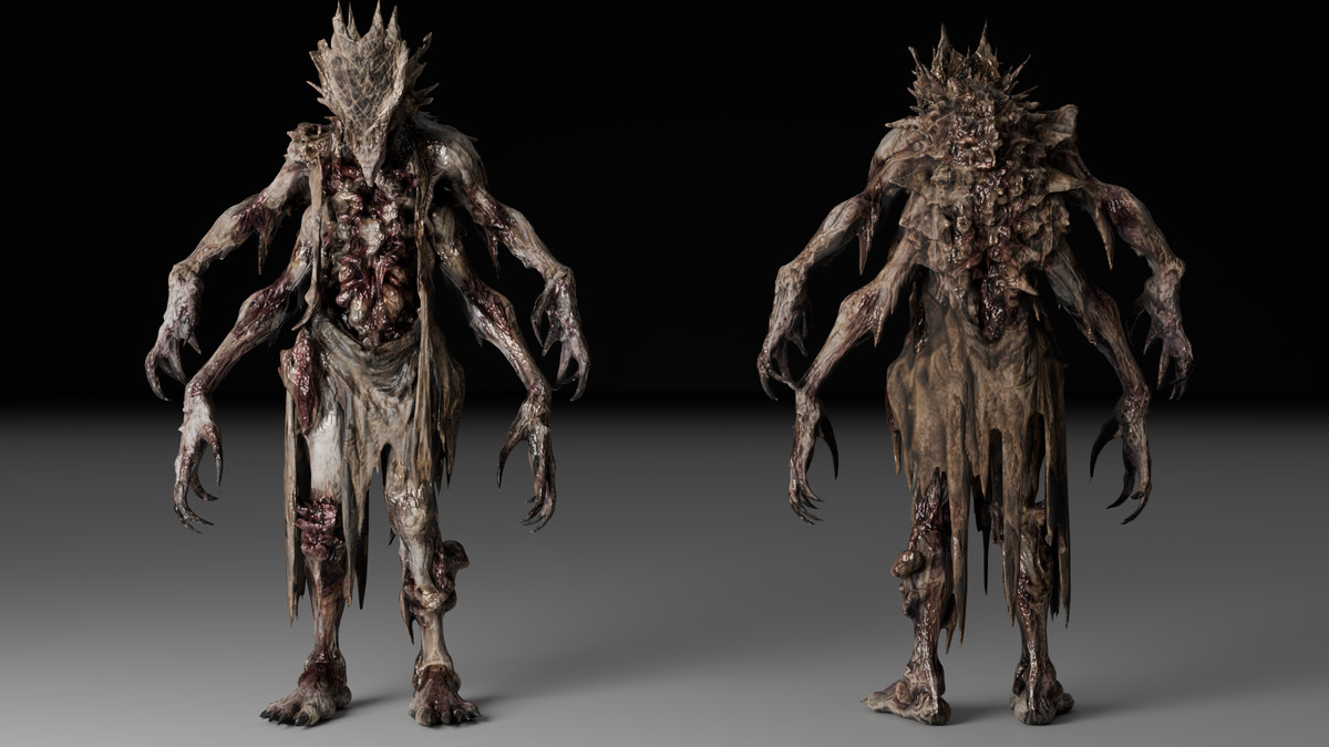 The Choir of Hunger - Horror Creature (Rigged)