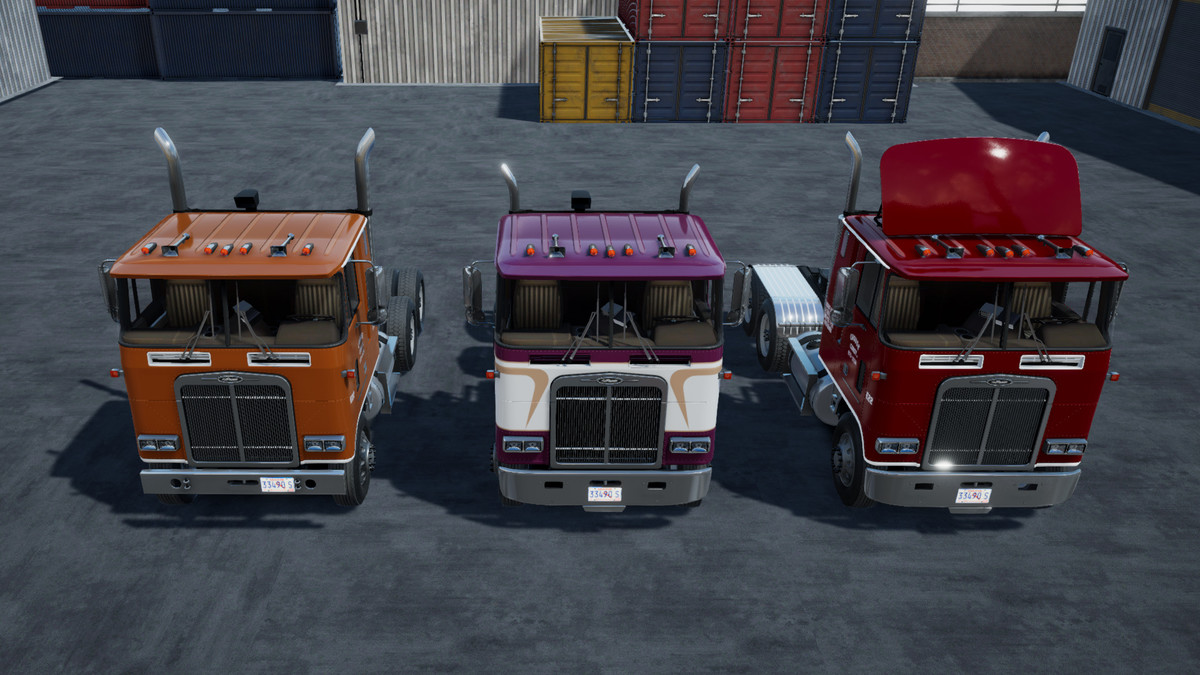 80s cabover with refrigerated trailer