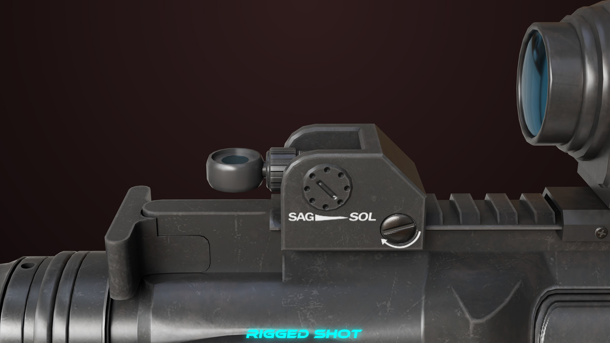 Machine Gun 17 Black URP HDRP Textures