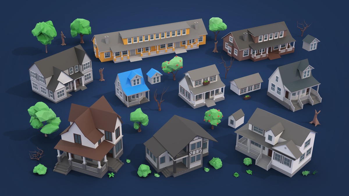 Farm - Low Poly 3D Models Pack