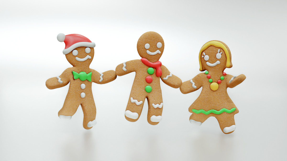 Gingerbread men rigged characters pack