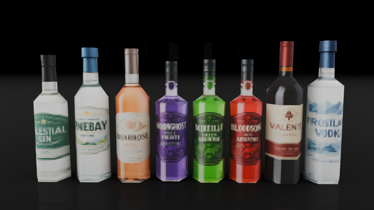 PSX Bar Drinks & Cocktails Pack – 64 Props