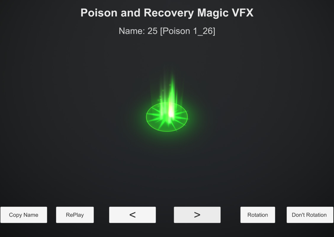 Poison and Recovery Magic VFX