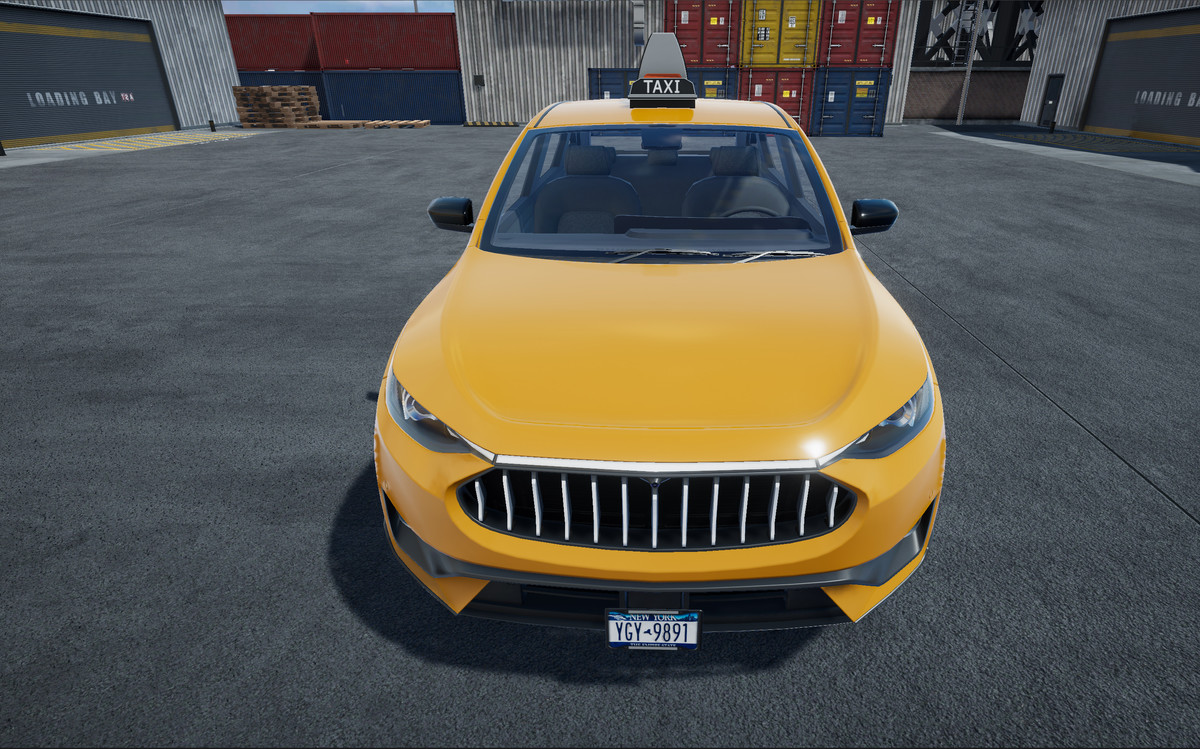 Yellow SUV taxi