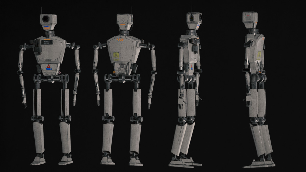 Security Robot NPC Bundle – 5 Rigged Game-Ready Characters