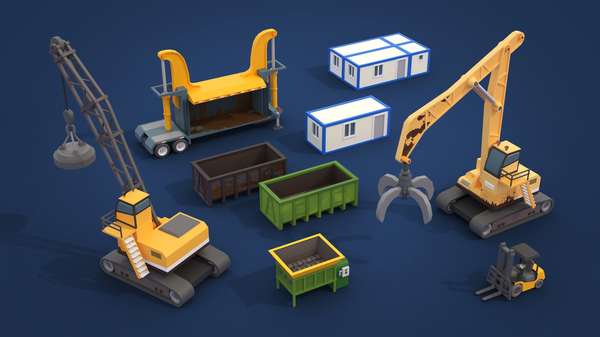 Junkyard - Low Poly 3D Models Pack
