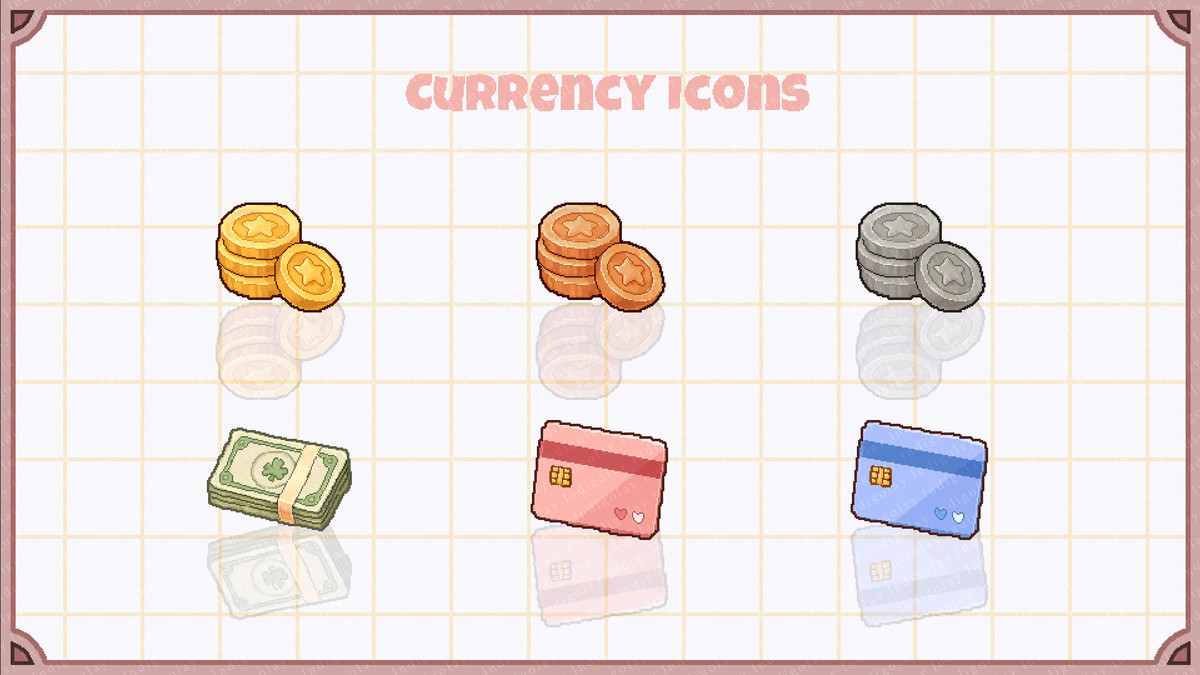 Pixel Inventory & Diary UI — Cute Modern Item Icons