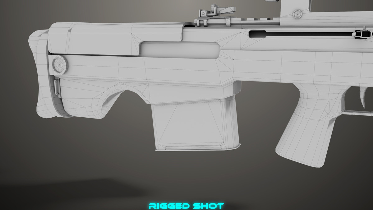 Sniper 05 Black and Sandal Single Mat URP HDRP Textures