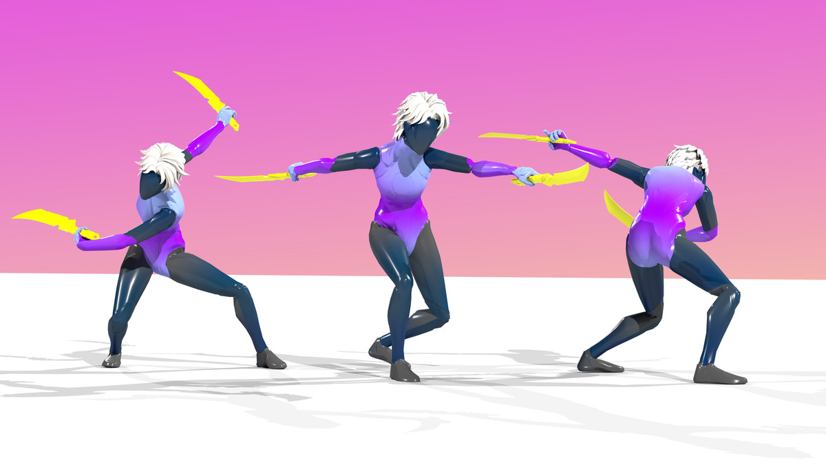 Anime Dual Dagger Animation Pack