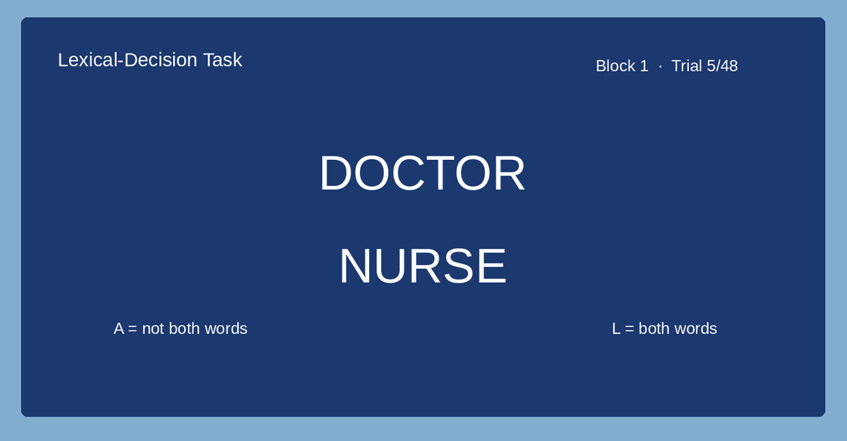 Lexical-Decision Task – Visual Word Recognition Kit